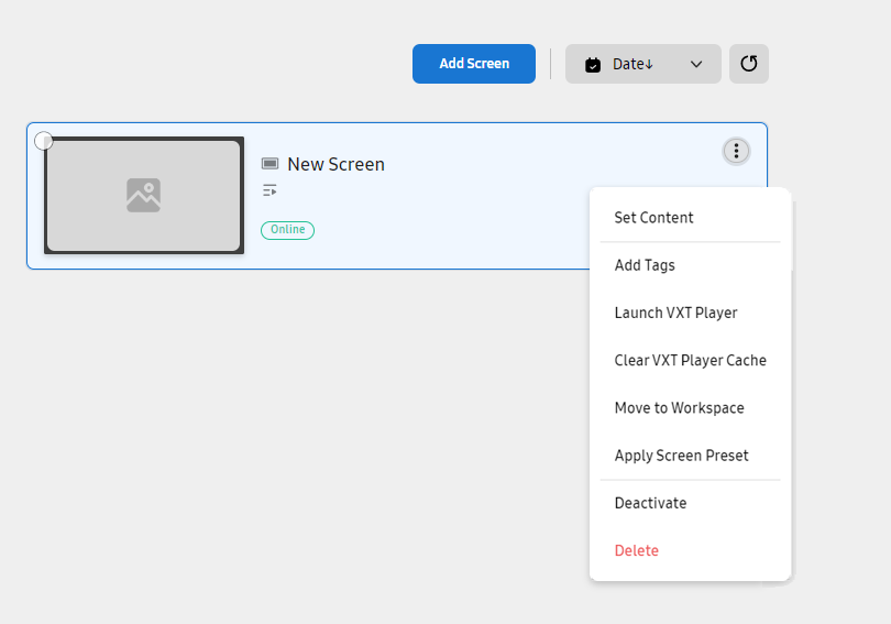 Accessing Screen Management Features