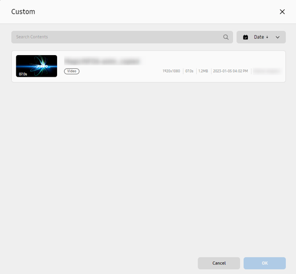 select the custom screensaver file